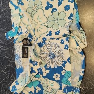 Blue flowered swim